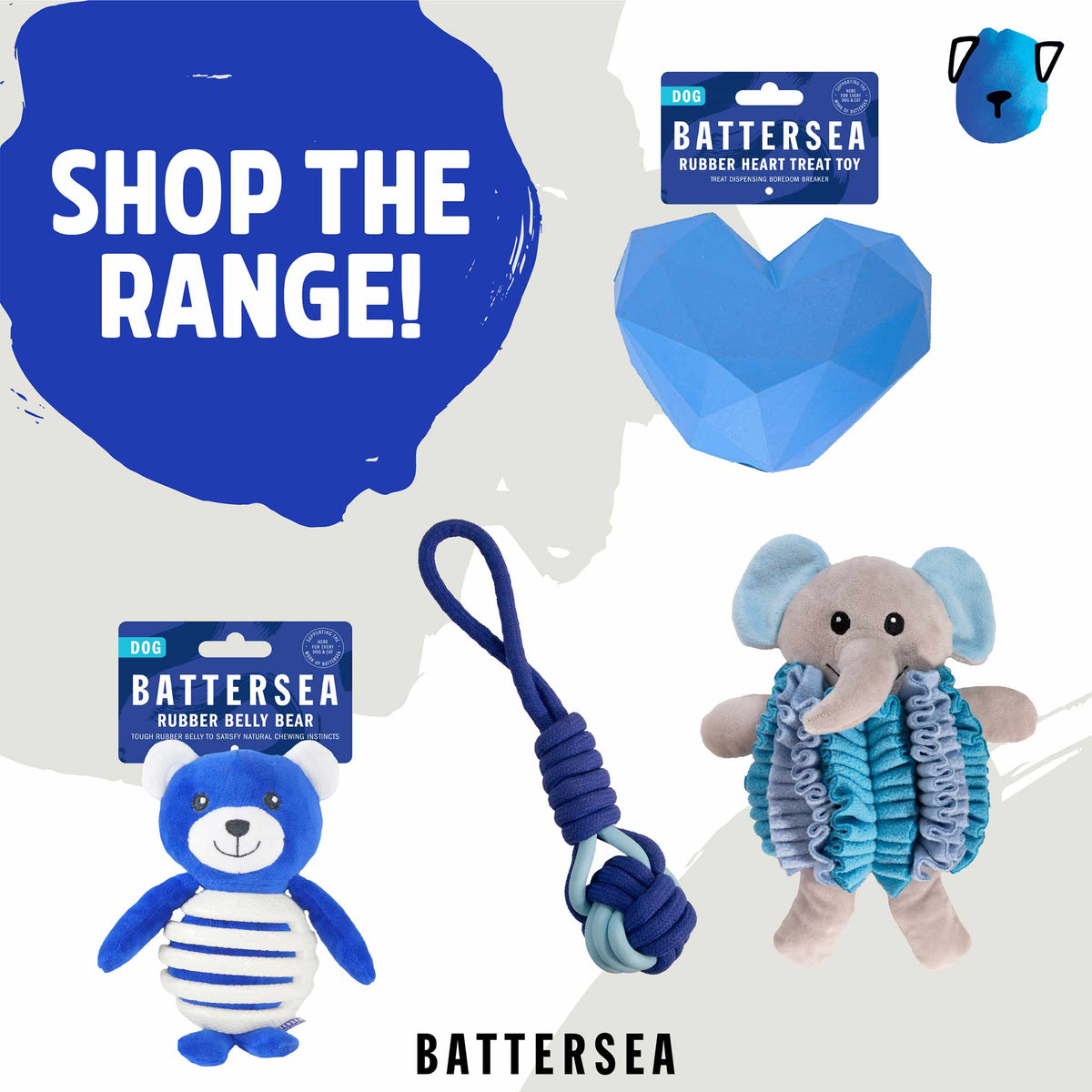 Battersea Crinkle Butterfly Dog Toy