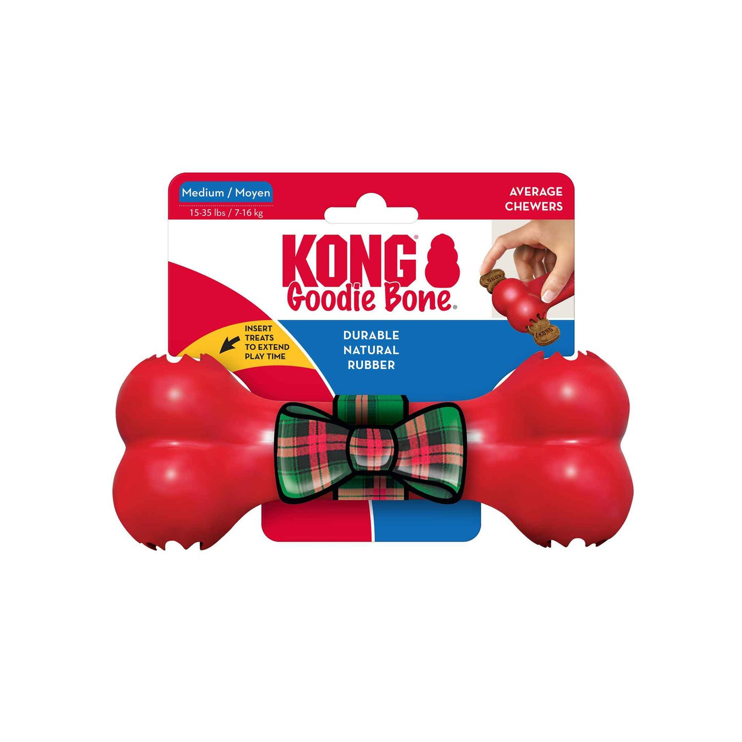 KONG Holiday Goodie Bone Dog Toy - Medium