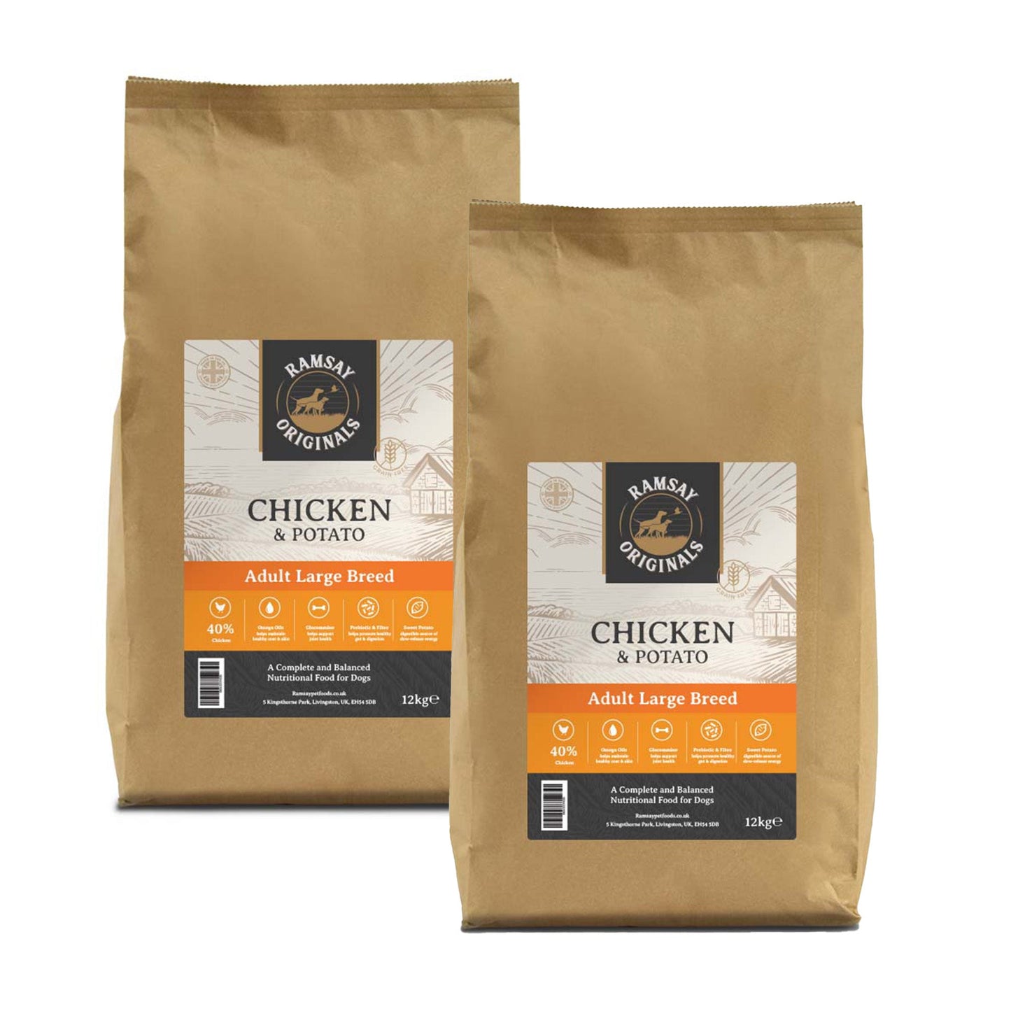 Ramsay Originals Grain Free Adult Large Breed Dry Dog Food - Chicken & Potato