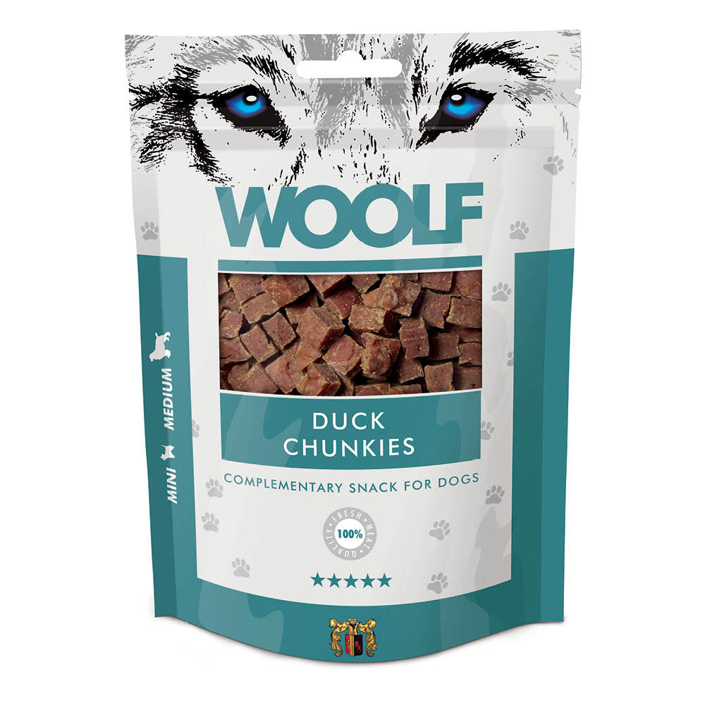 Woolf Duck Chunkies Dog Snacks - 100g