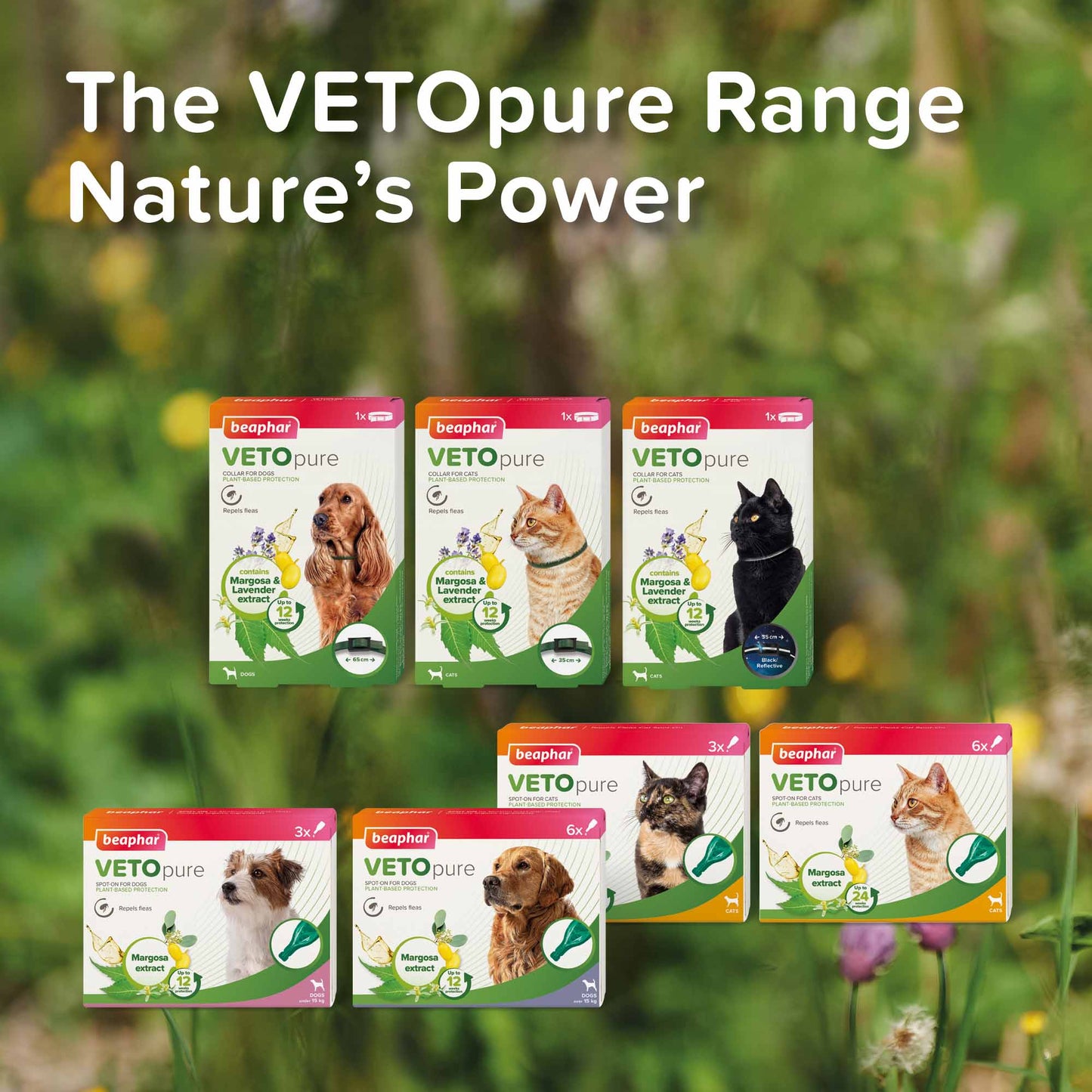 Beaphar VETOpure Plant-Based Flea Spot-On for Dogs over 15kg - 6 Pipettes