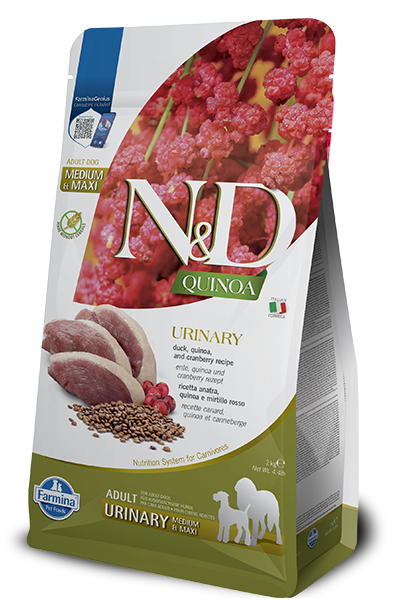 Farmina N&D Quinoa Urinary Adult Medium/Maxi Dry Dog Food - Duck