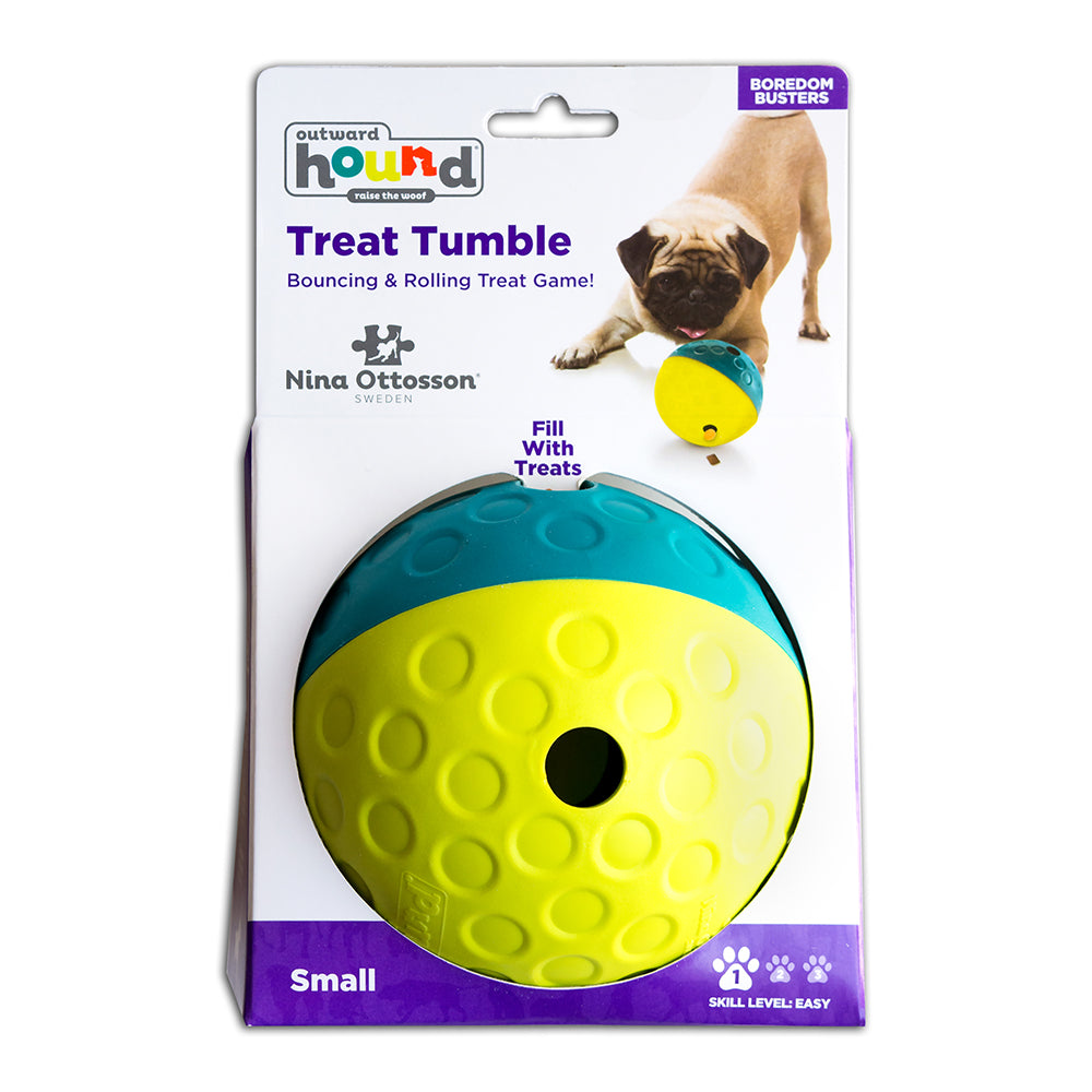 Nina Ottoson Interactive Dog Treat Tumbler Puzzle - Blue