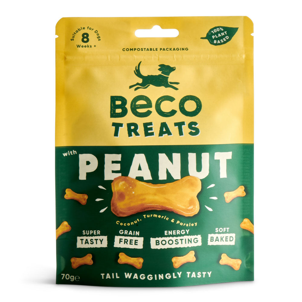 Beco Dog Treats - Peanut with Coconut & Turmeric - 70g