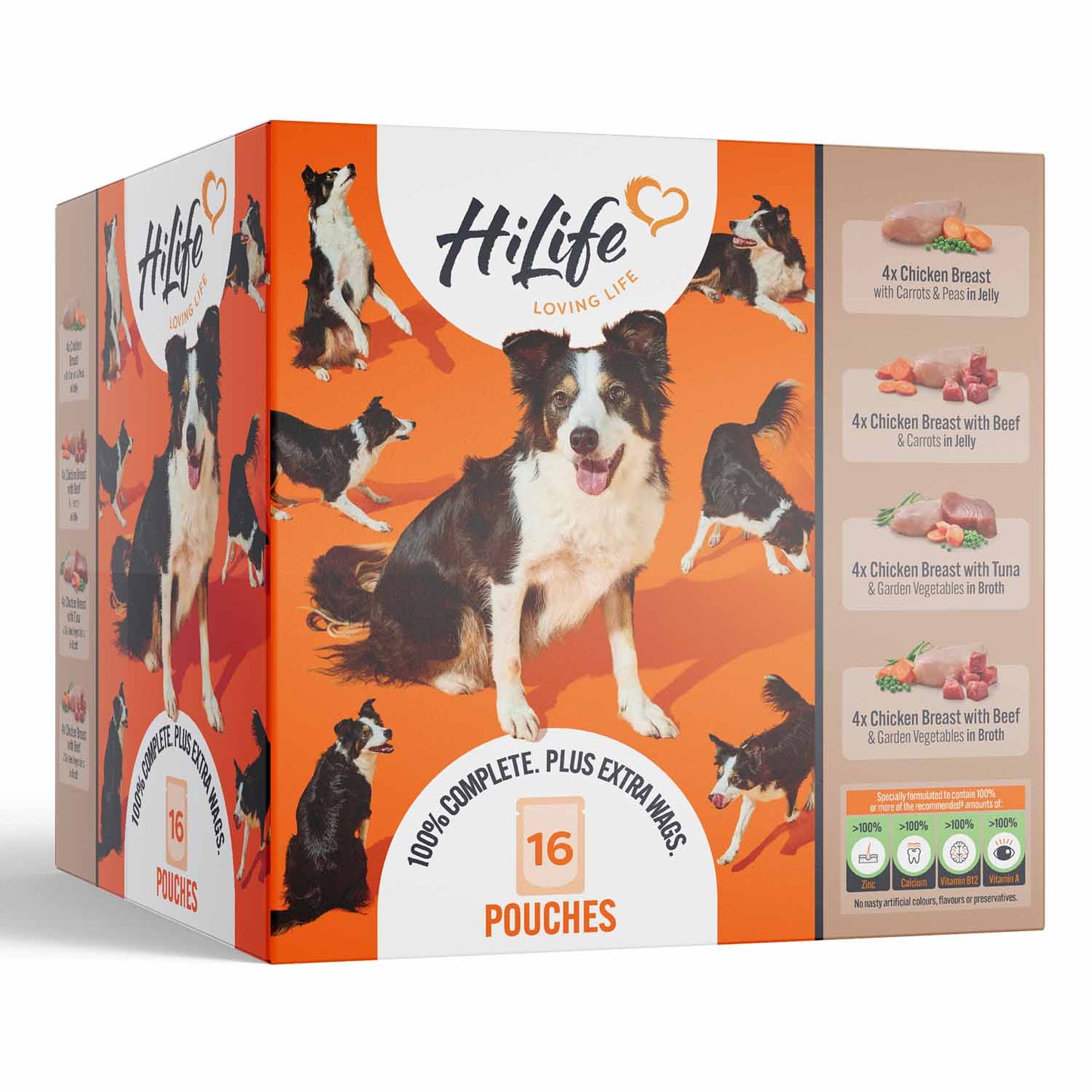 HiLife Adult Wet Dog Food - Chicken Jelly & Broth Collection - 16x150g Pouches