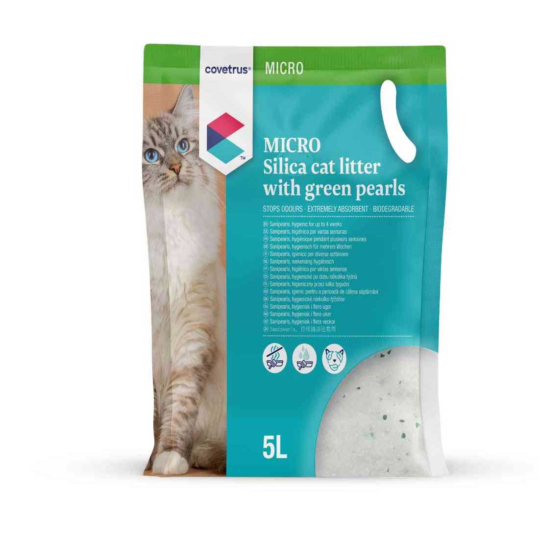 CVET Micro Silica Cat Litter Green - 5L