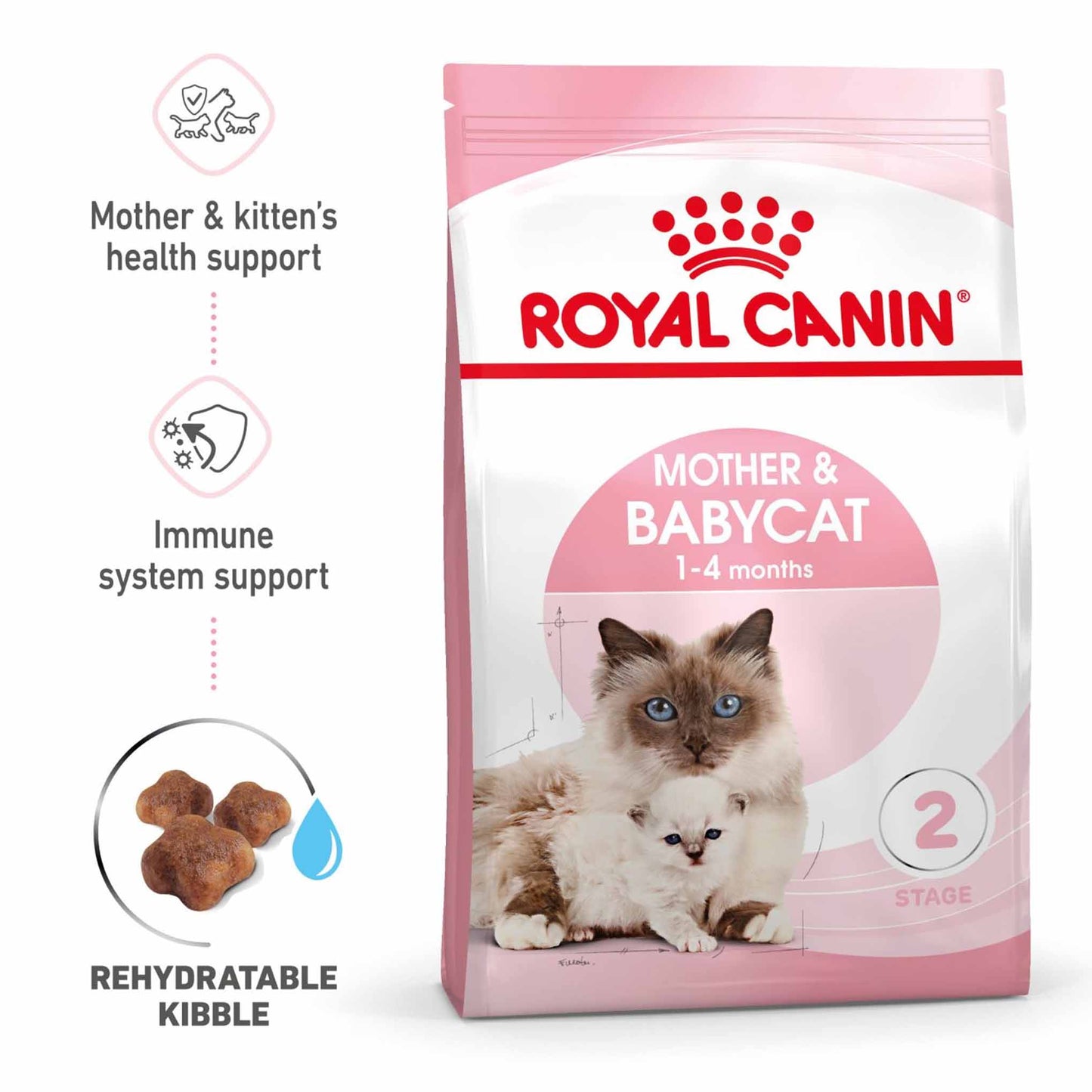 ROYAL CANIN Feline Health Nutrition Mother & Babycat Adult & Kitten Dry Food