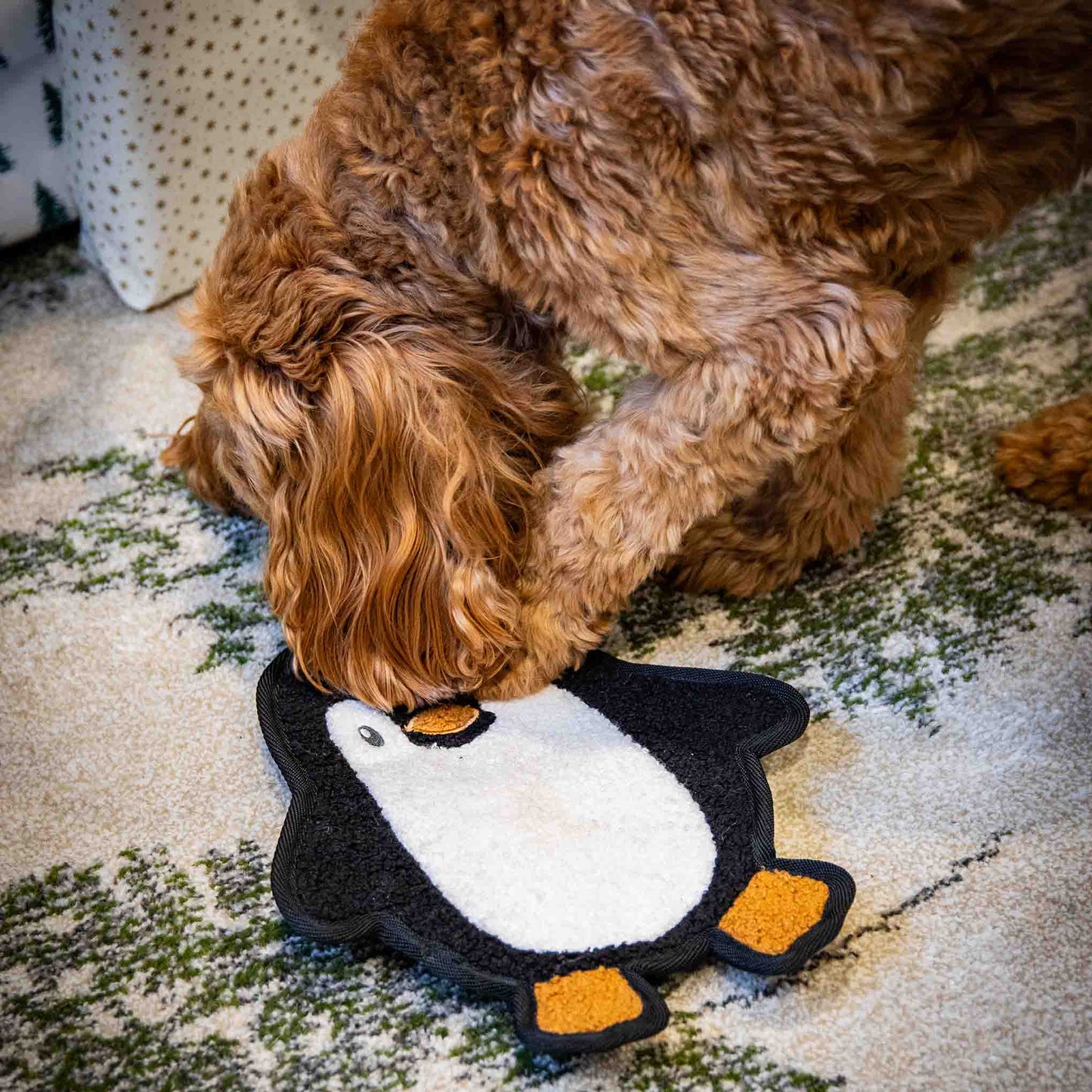Rosewood Tufflove Penguin Flattie Dog Toy