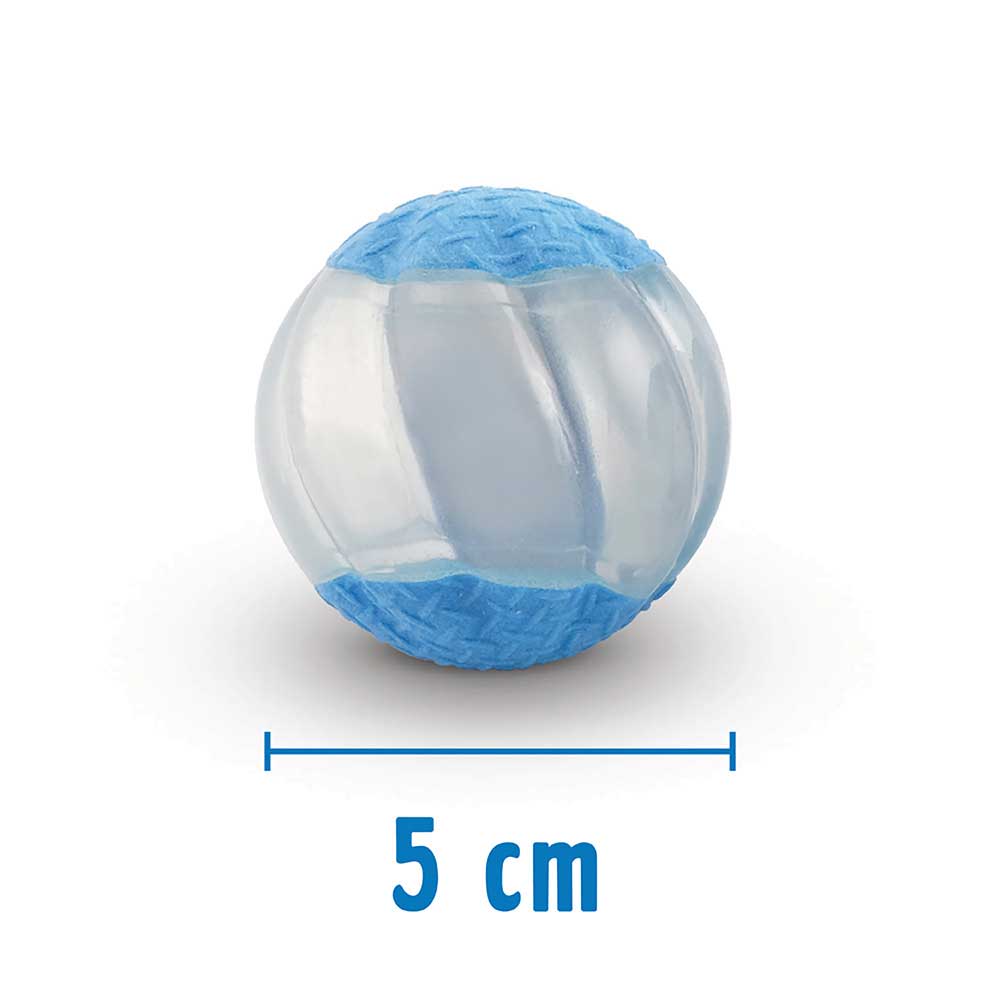 Zeus DUO Ball Dog Toy with Squeaker & Glow - Small - 2 Pack
