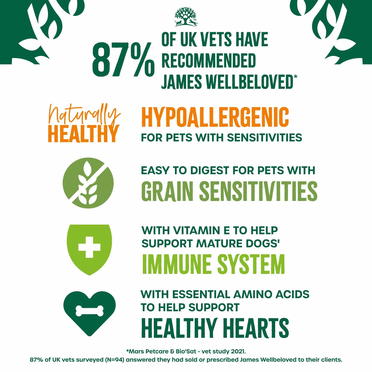 James Wellbeloved Grain Free Senior Wet Dog Food in Loaf - Turkey, Lamb and Chicken -12x400g cans