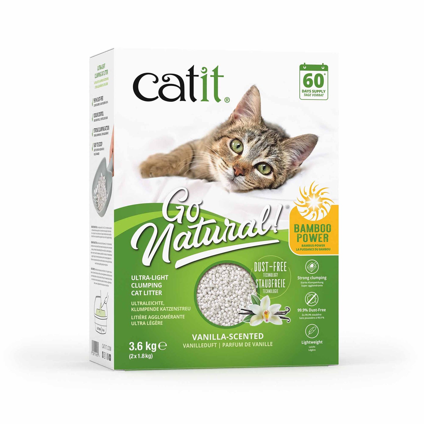 Catit Go Natural! Ultra-Light Clumping Cat Litter - Vanilla - 3.6kg