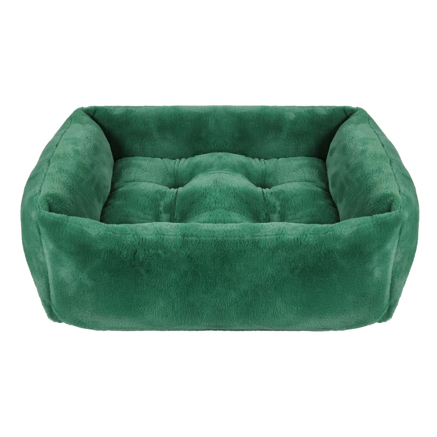 Rosewood Forest Green Faux Fur Box Bed - Medium