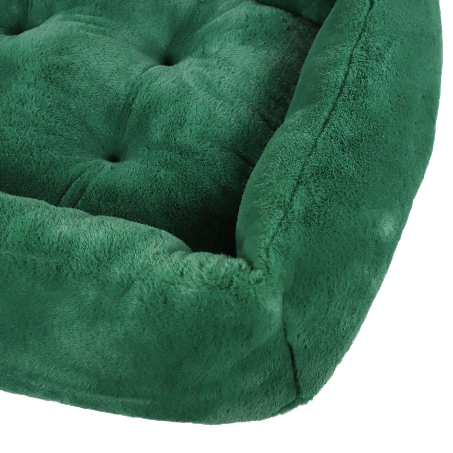 Rosewood Forest Green Faux Fur Box Bed - Medium