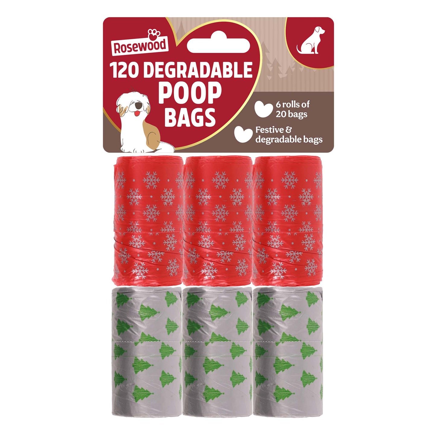 Rosewood 120 Festive Poop Bags