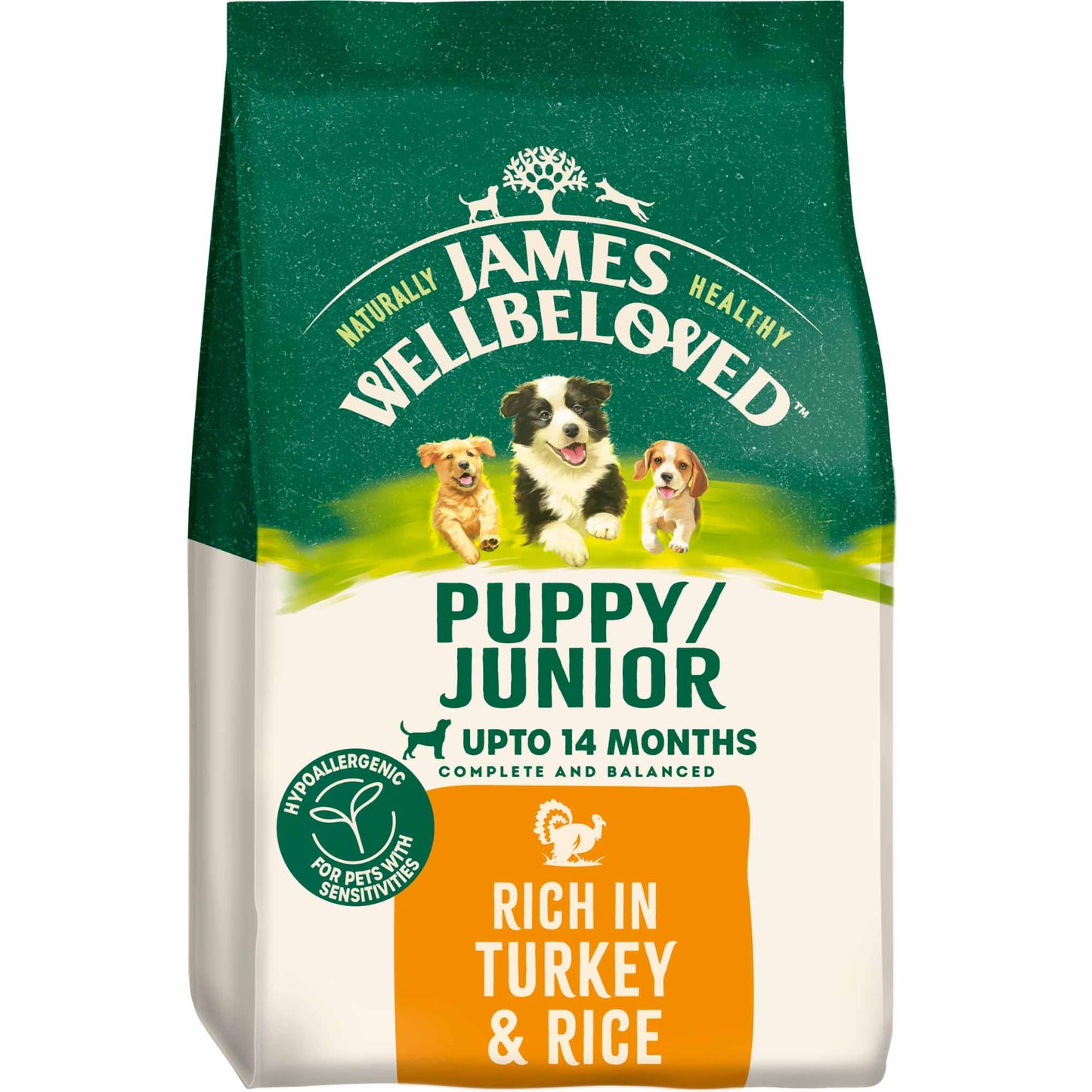 James Wellbeloved Puppy Dry Dog Food - Turkey & Rice