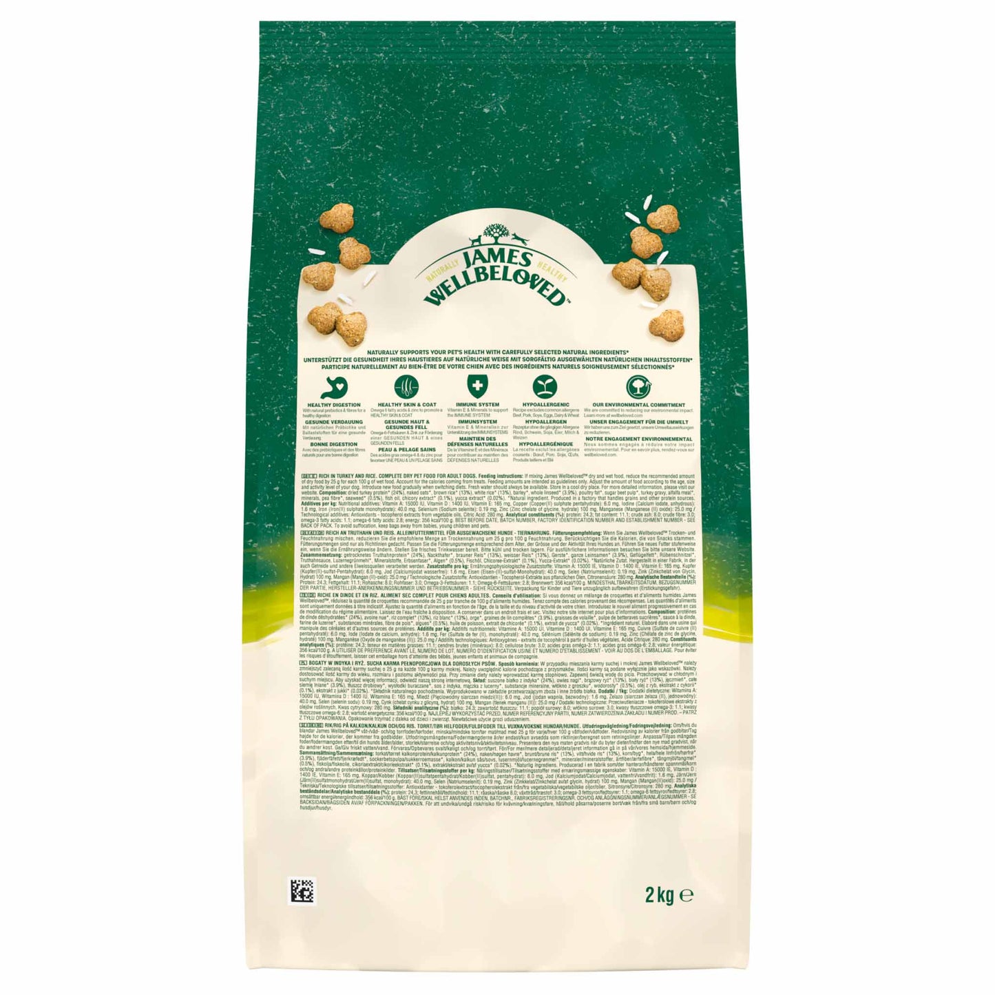 James Wellbeloved Adult Dry Dog Food - Turkey & Rice