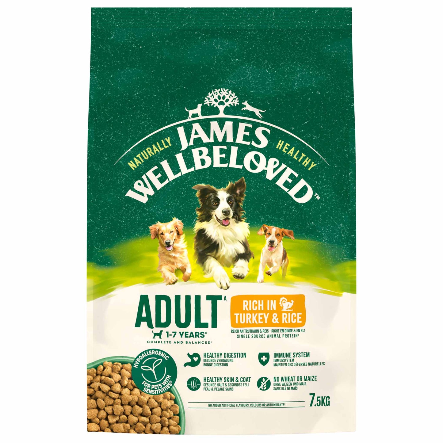 James Wellbeloved Adult Dry Dog Food - Turkey & Rice