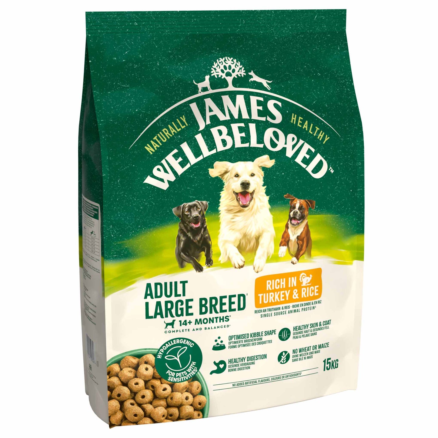James Wellbeloved Large Breed Adult Dog Food - Turkey & Rice