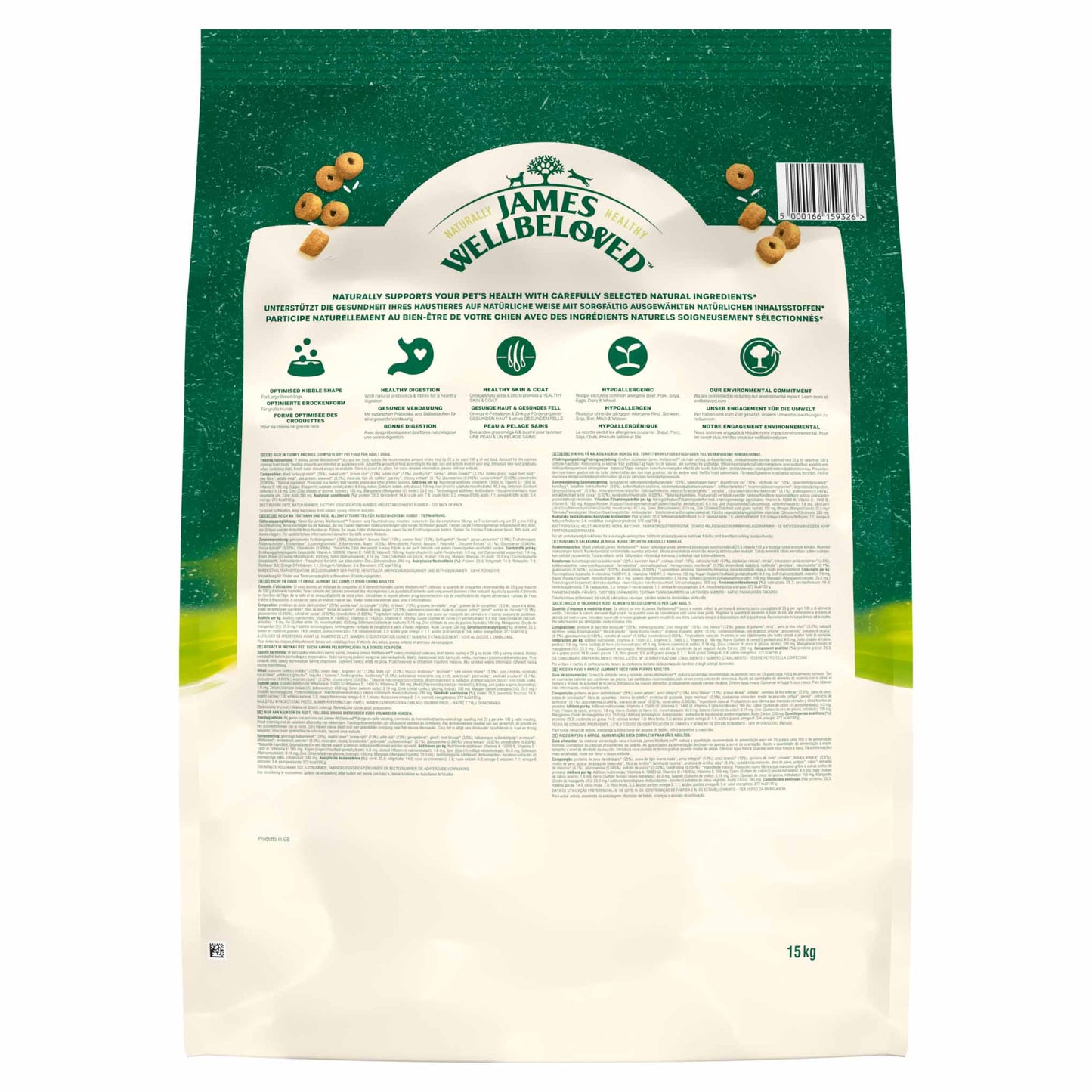 James Wellbeloved Large Breed Adult Dog Food - Turkey & Rice