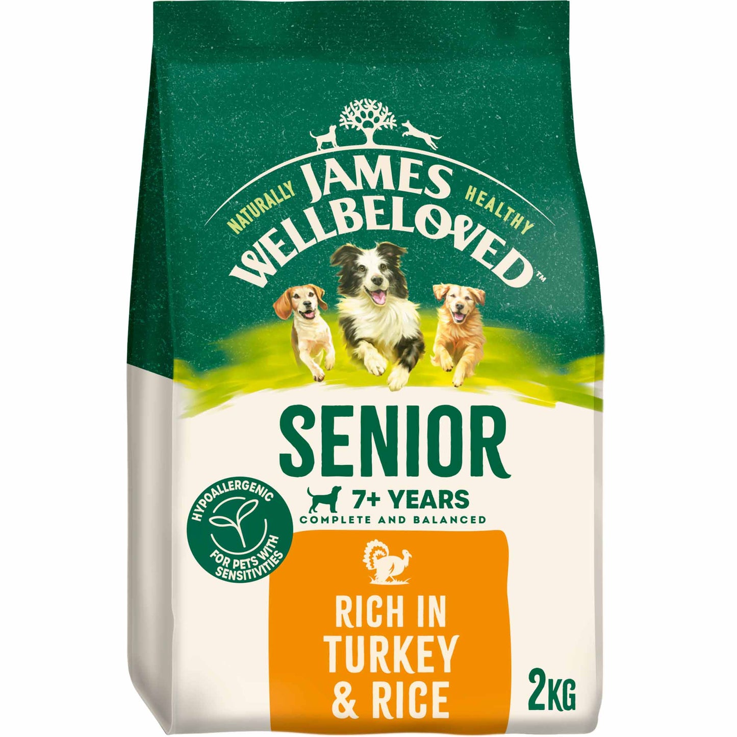 James Wellbeloved Senior Dry Dog Food - Turkey & Rice