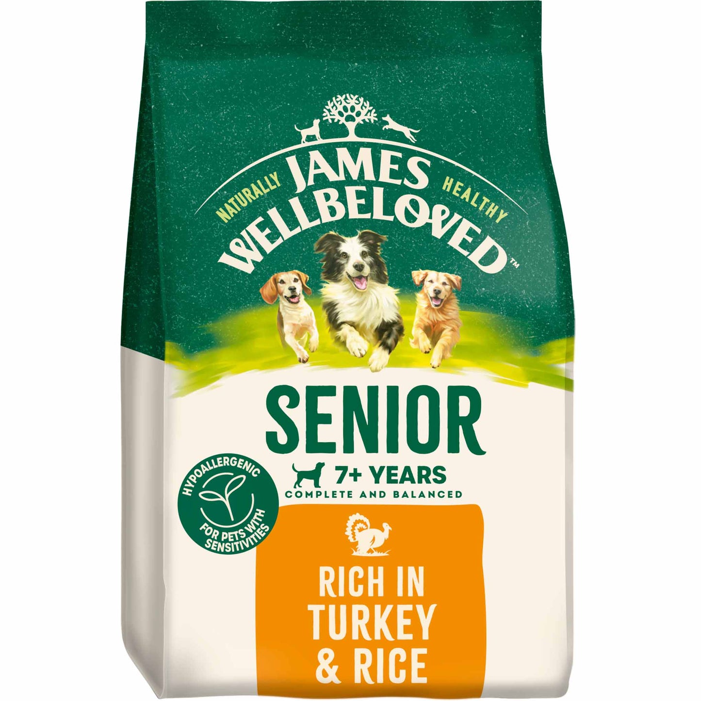 James Wellbeloved Senior Dry Dog Food - Turkey & Rice