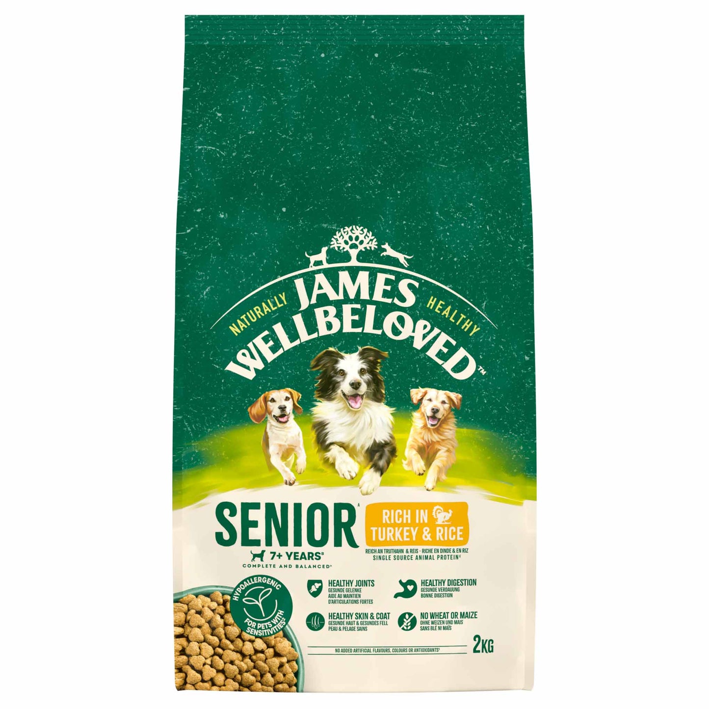 James Wellbeloved Senior Dry Dog Food - Turkey & Rice
