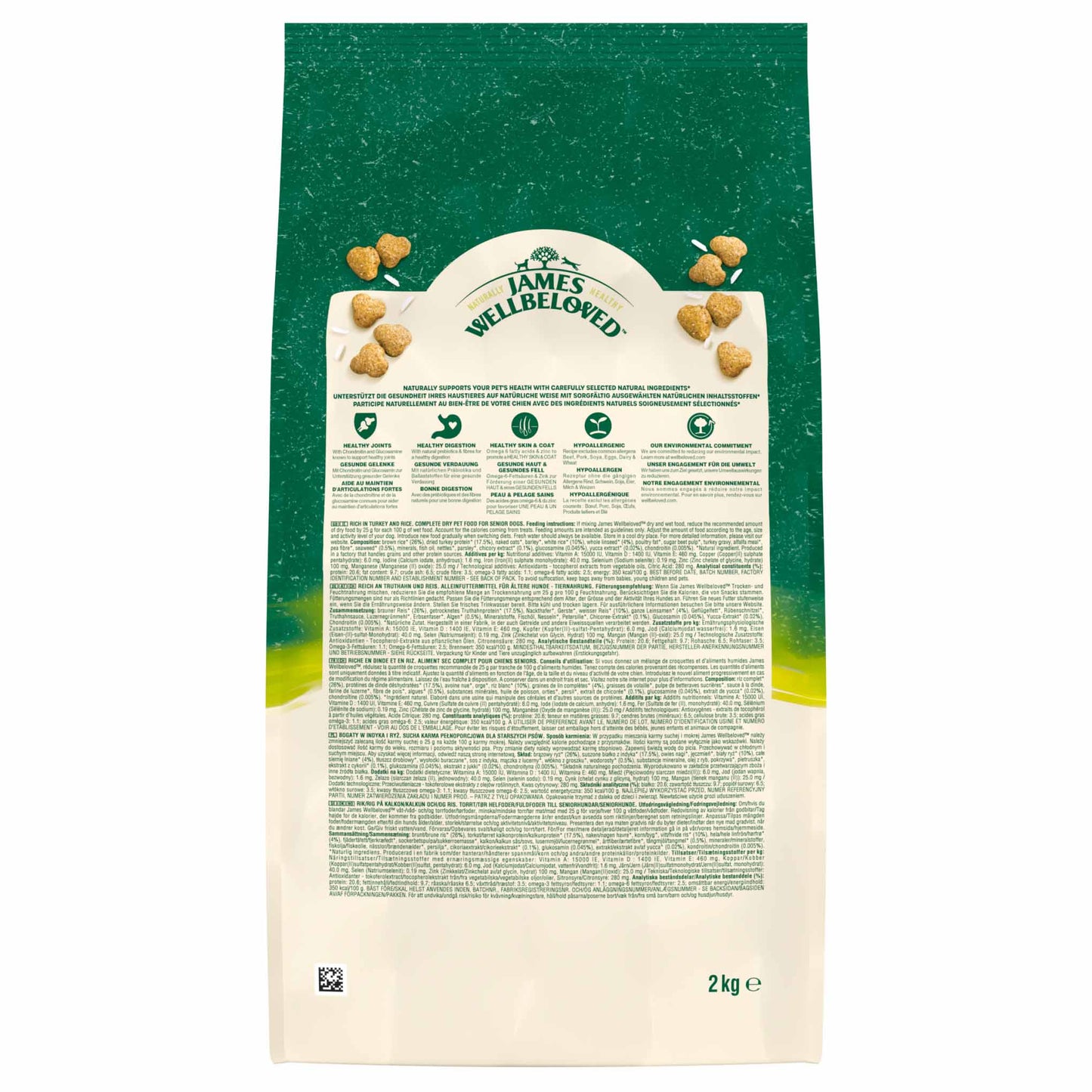 James Wellbeloved Senior Dry Dog Food - Turkey & Rice