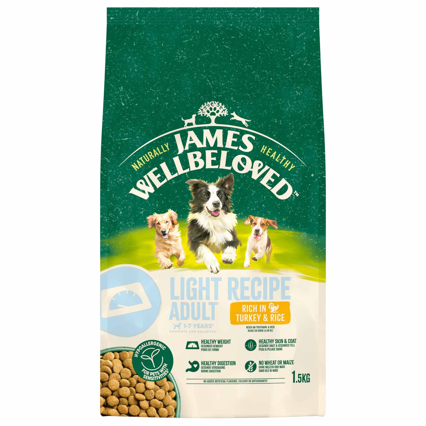 James Wellbeloved Light Adult Dry Dog Food - Turkey & Rice
