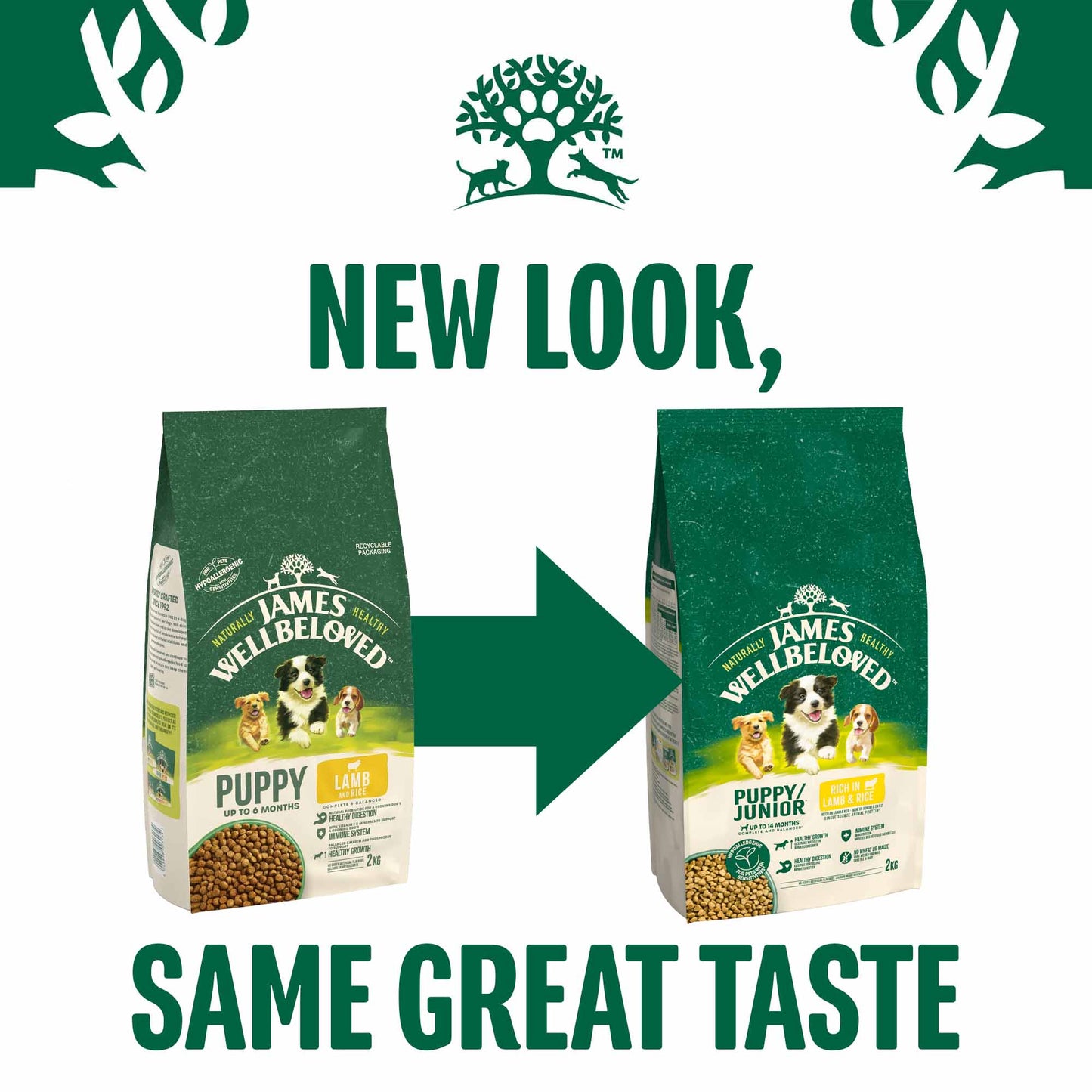 James Wellbeloved Puppy Dry Dog Food - Lamb & Rice