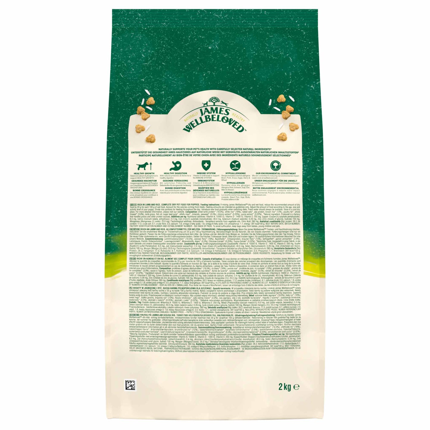 James Wellbeloved Puppy Dry Dog Food - Lamb & Rice