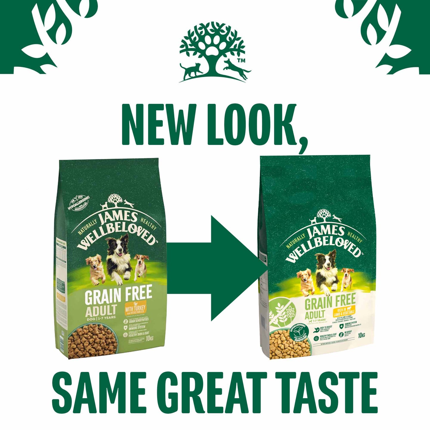 James Wellbeloved Grain Free Adult Dry Dog Food - Lamb & Veg