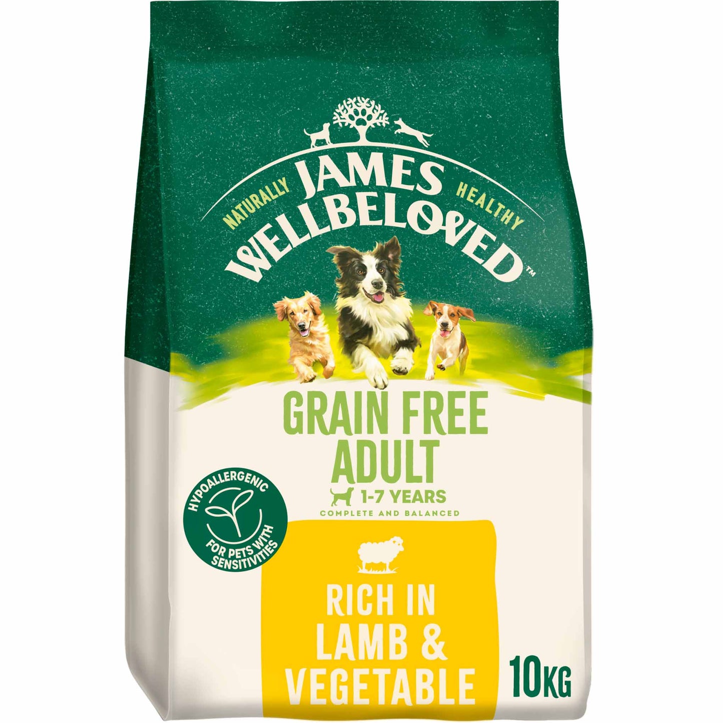 James Wellbeloved Grain Free Adult Dry Dog Food - Lamb & Veg