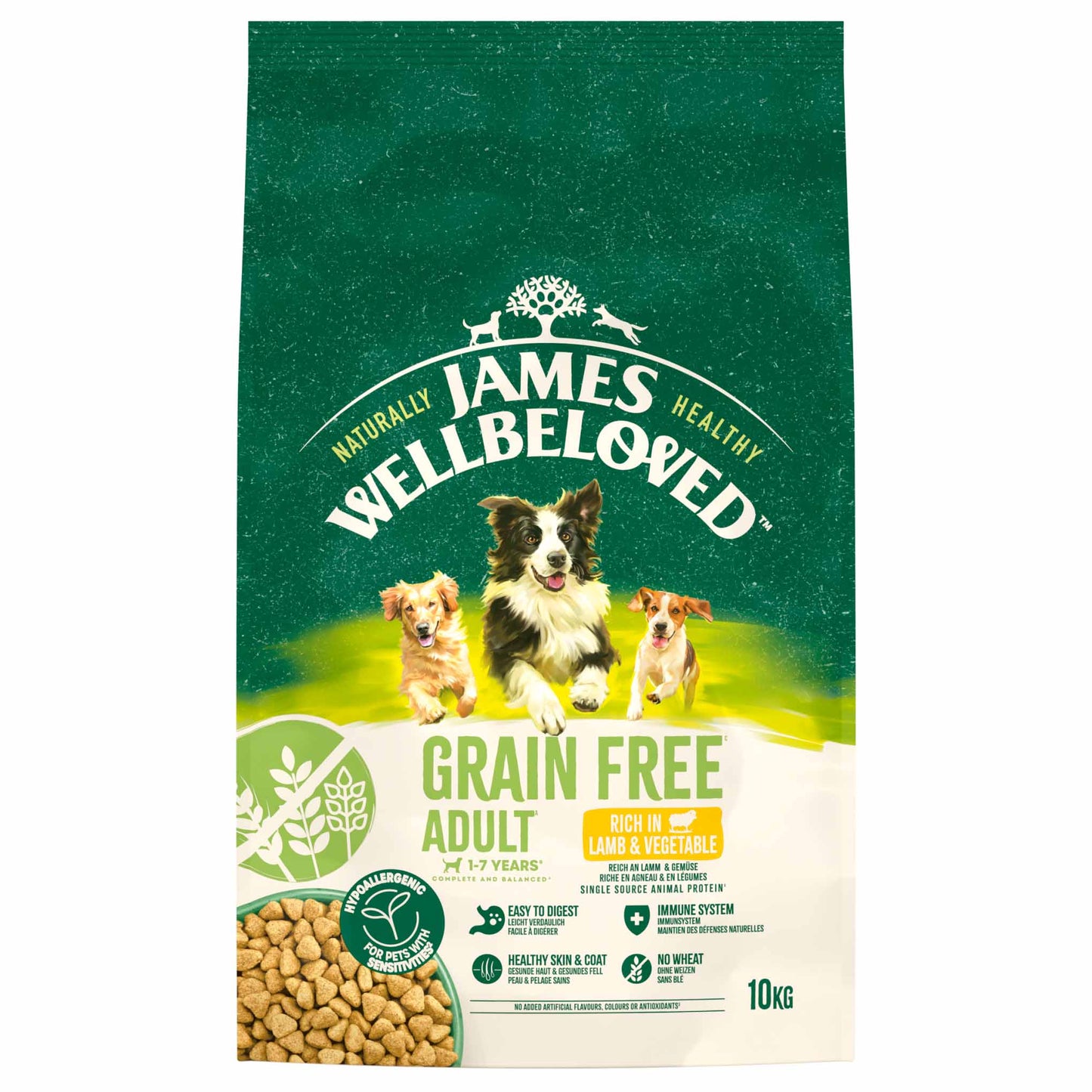 James Wellbeloved Grain Free Adult Dry Dog Food - Lamb & Veg