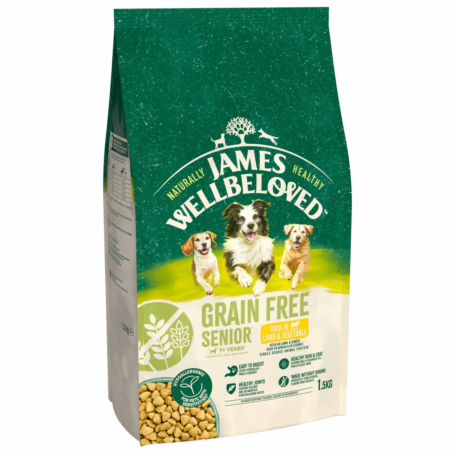 James Wellbeloved Grain Free Senior Dry Dog Food - Lamb & Veg