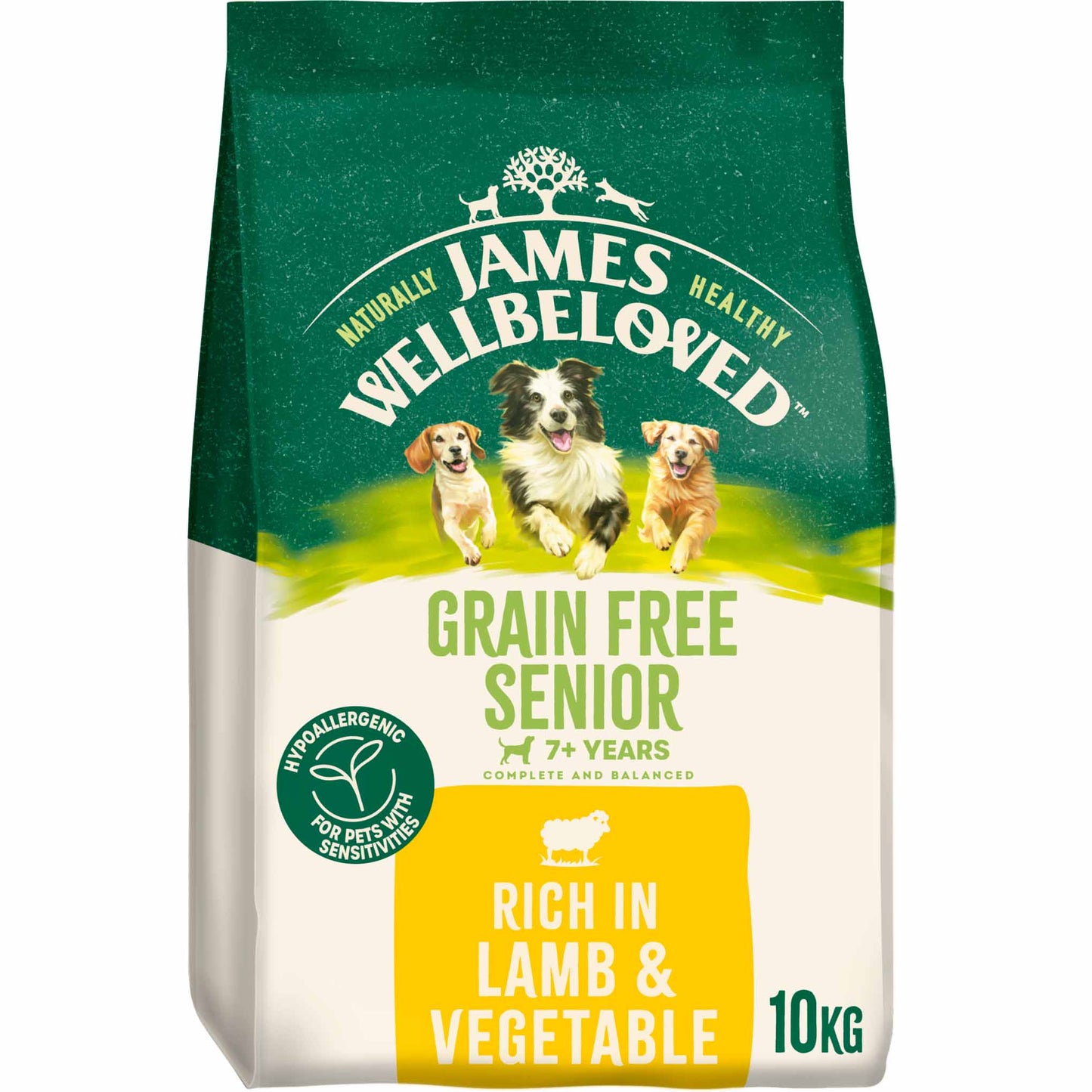 James Wellbeloved Grain Free Senior Dry Dog Food - Lamb & Veg