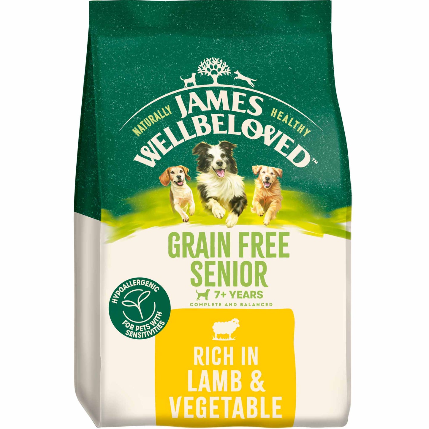 James Wellbeloved Grain Free Senior Dry Dog Food - Lamb & Veg