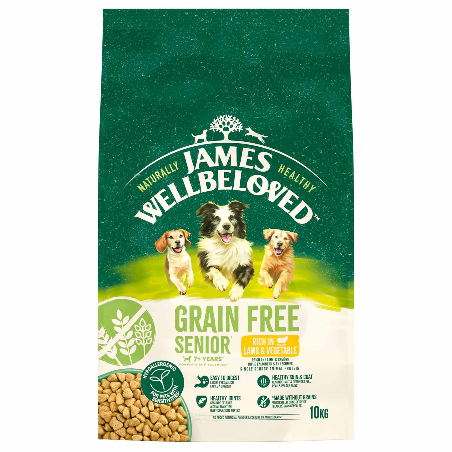 James Wellbeloved Grain Free Senior Dry Dog Food - Lamb & Veg