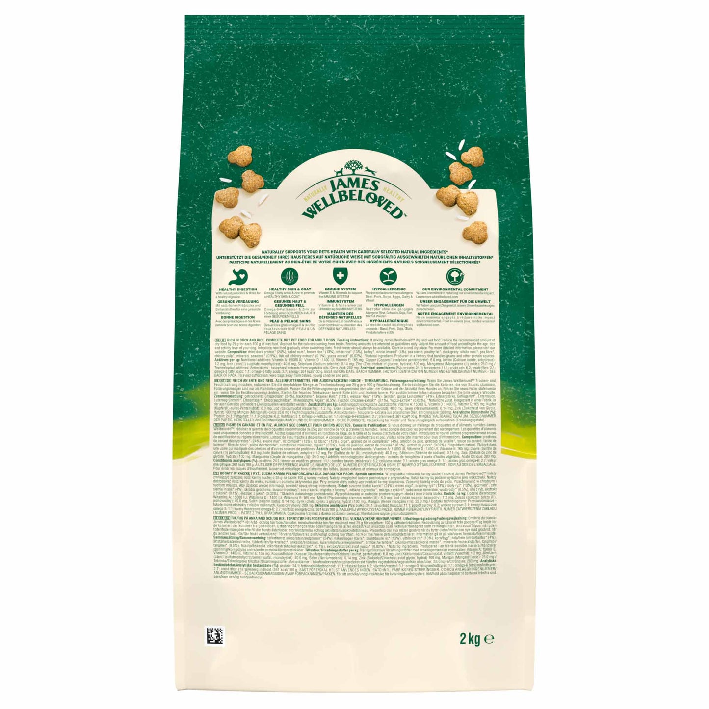 James Wellbeloved Adult Dry Dog Food - Duck & Rice