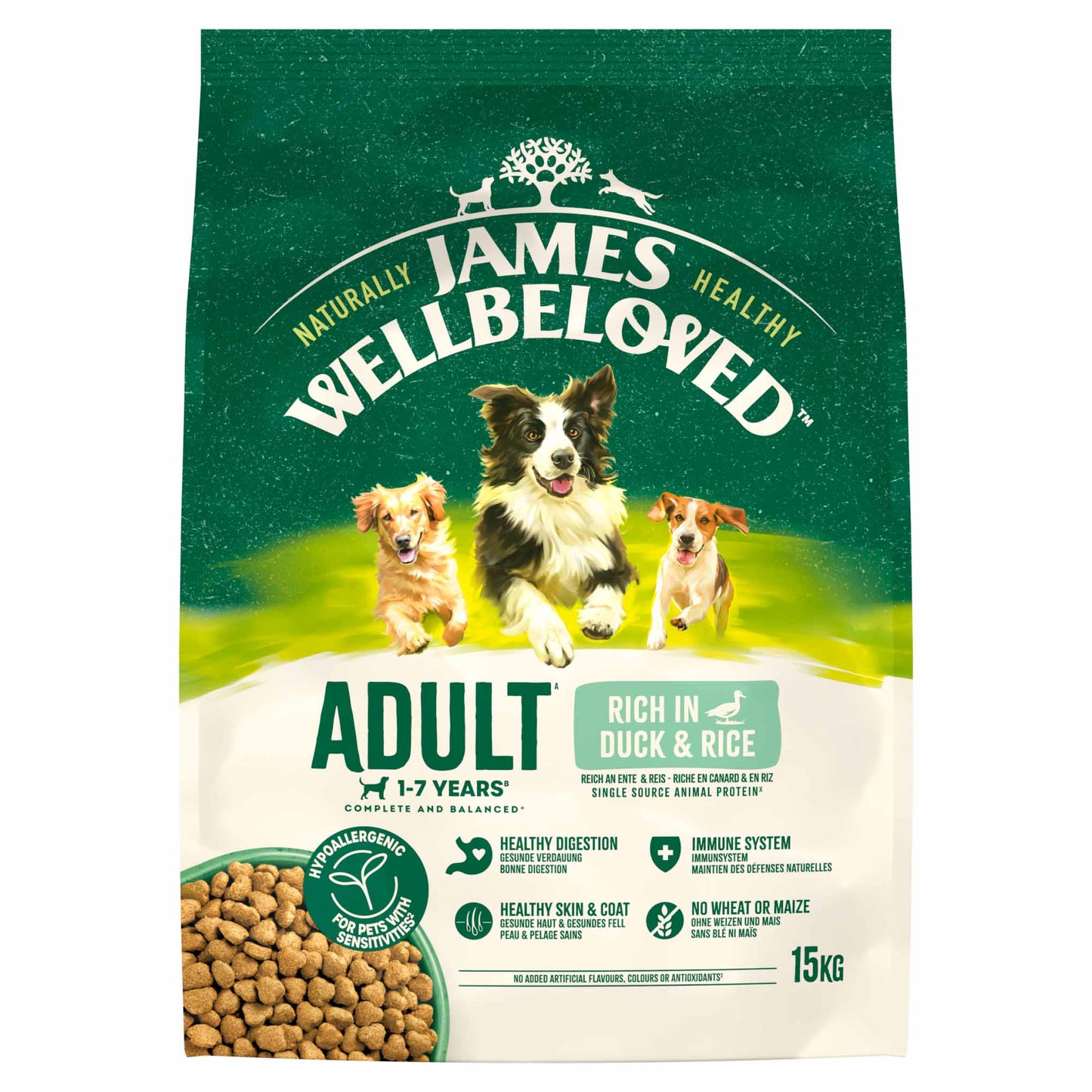 James Wellbeloved Adult Dry Dog Food - Duck & Rice