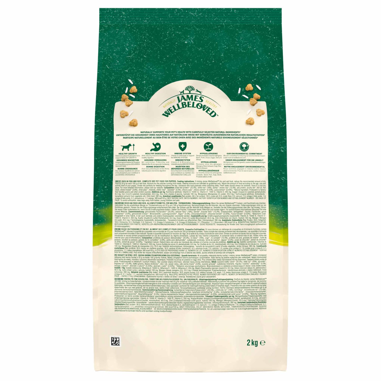 James Wellbeloved Puppy Dry Dog Food - Fish & Rice