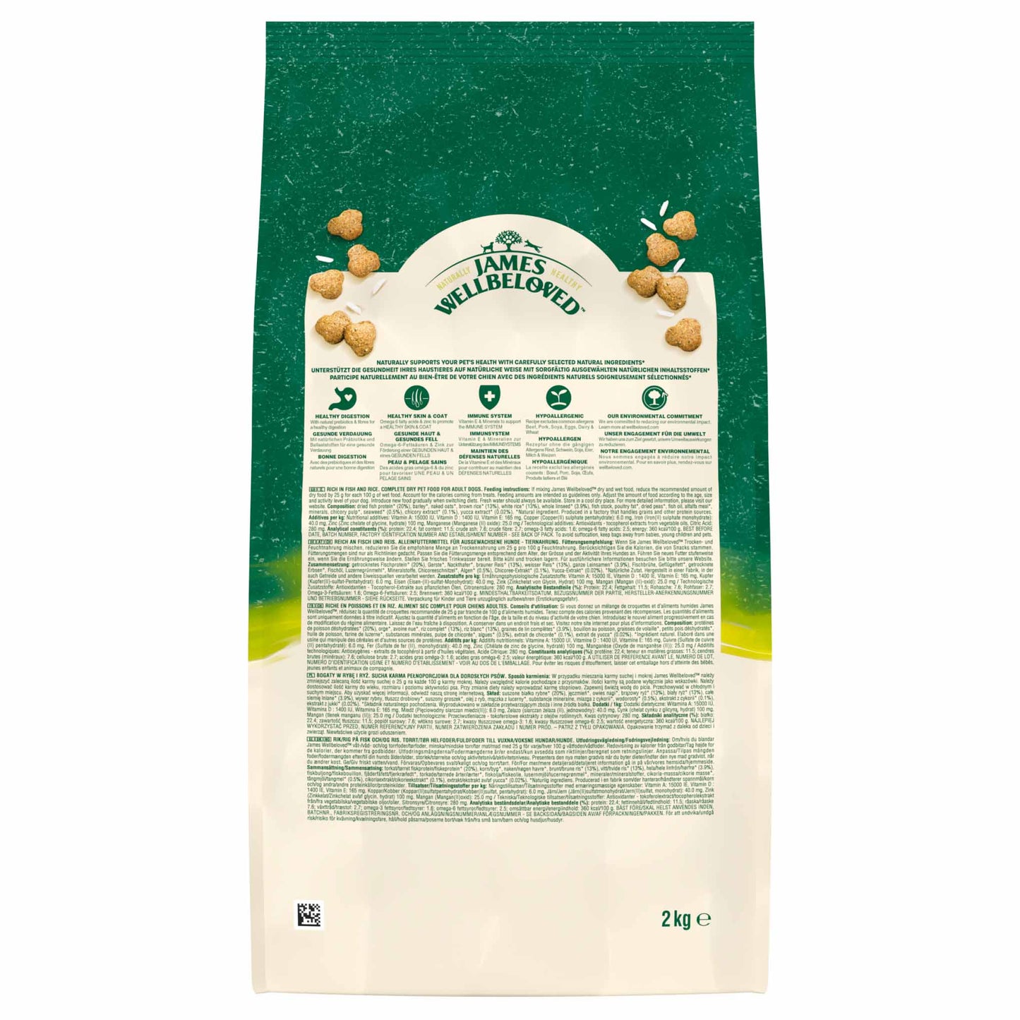 James Wellbeloved Adult Dry Dog Food - Fish & Rice