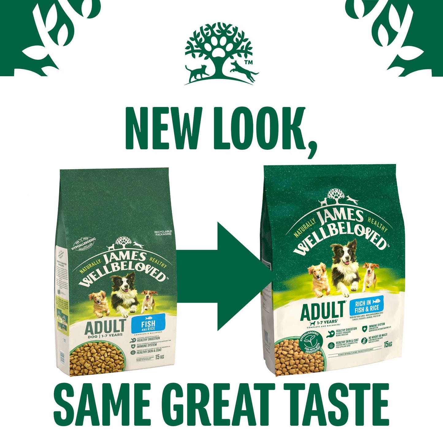 James Wellbeloved Adult Dry Dog Food - Fish & Rice