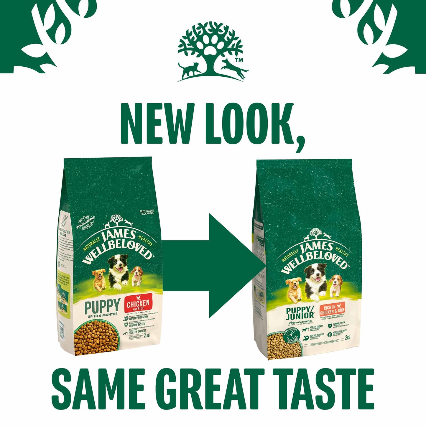 James Wellbeloved Puppy Dry Dog Food - Chicken & Rice