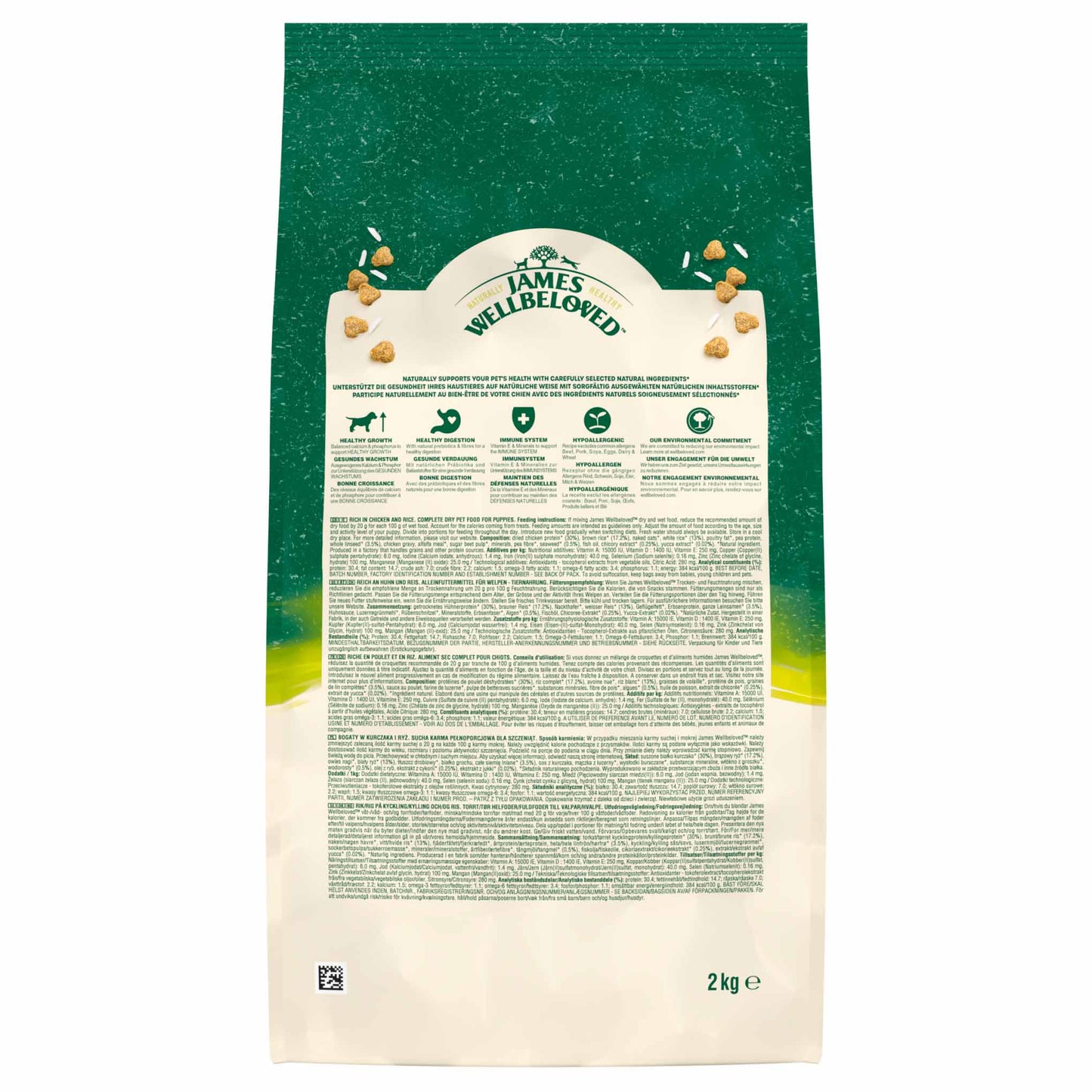 James Wellbeloved Puppy Dry Dog Food - Chicken & Rice