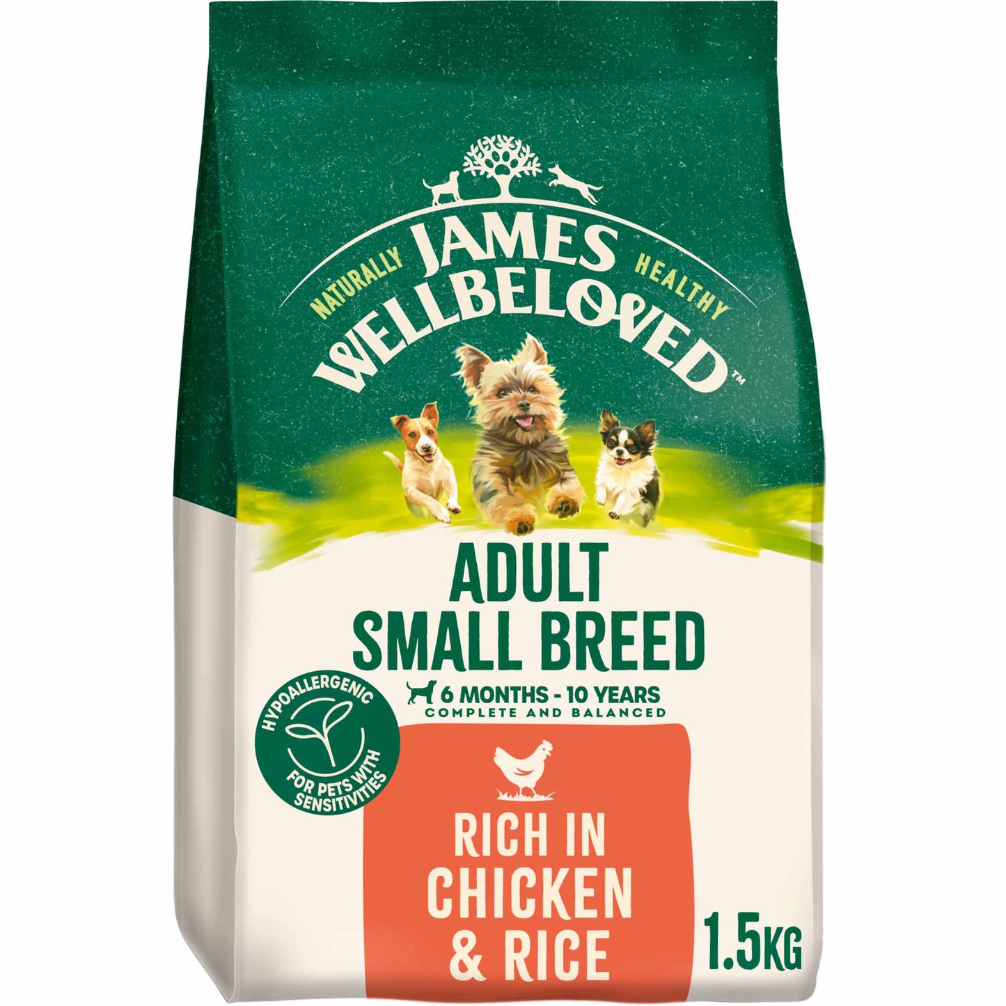James Wellbeloved Small Breed Adult Dry Dog Food - Chicken & Rice