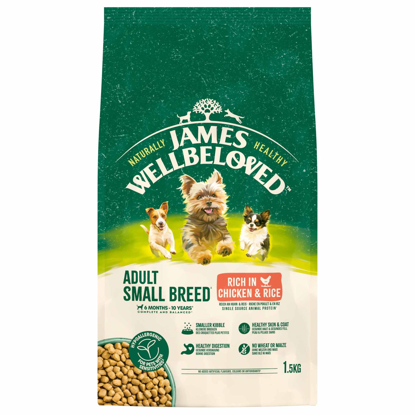 James Wellbeloved Small Breed Adult Dry Dog Food - Chicken & Rice