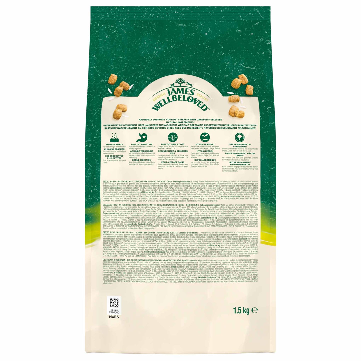 James Wellbeloved Small Breed Adult Dry Dog Food - Chicken & Rice