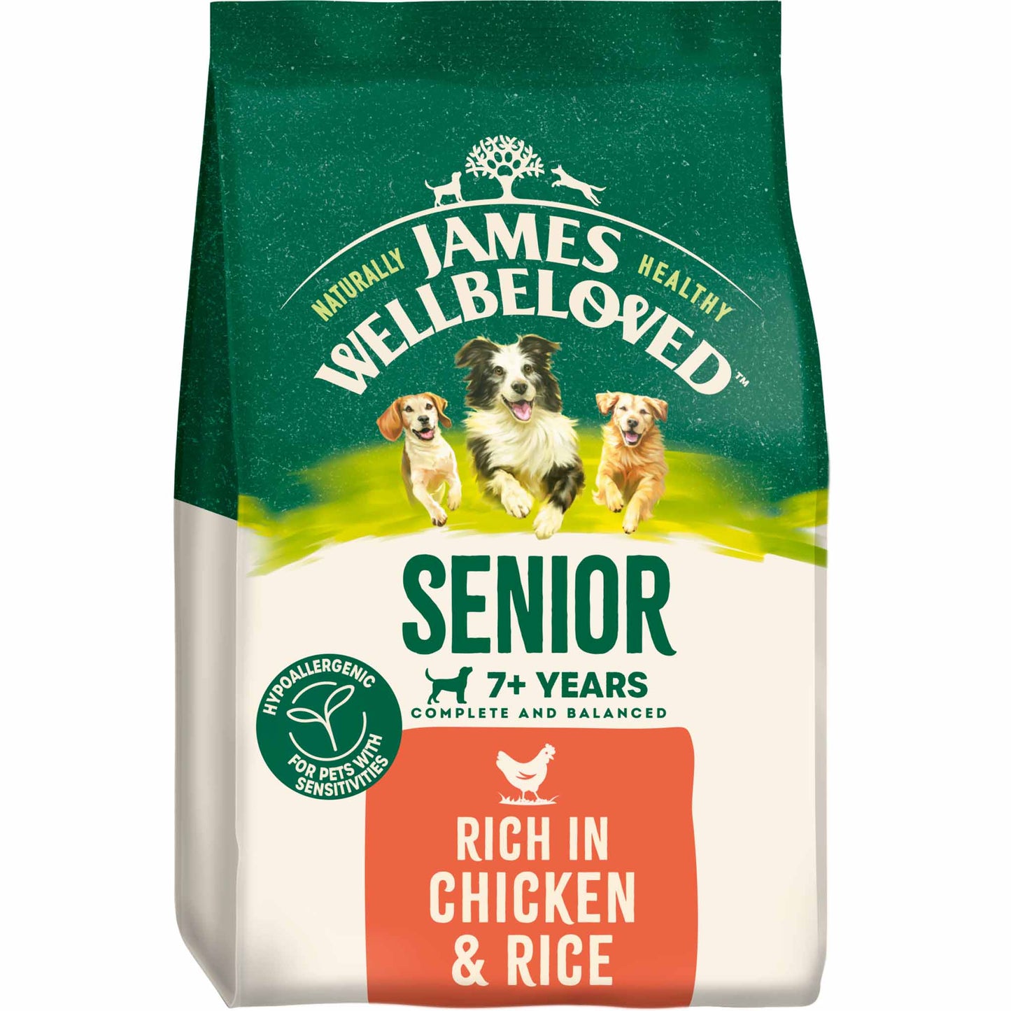 James Wellbeloved Senior Dry Dog Food - Chicken & Rice