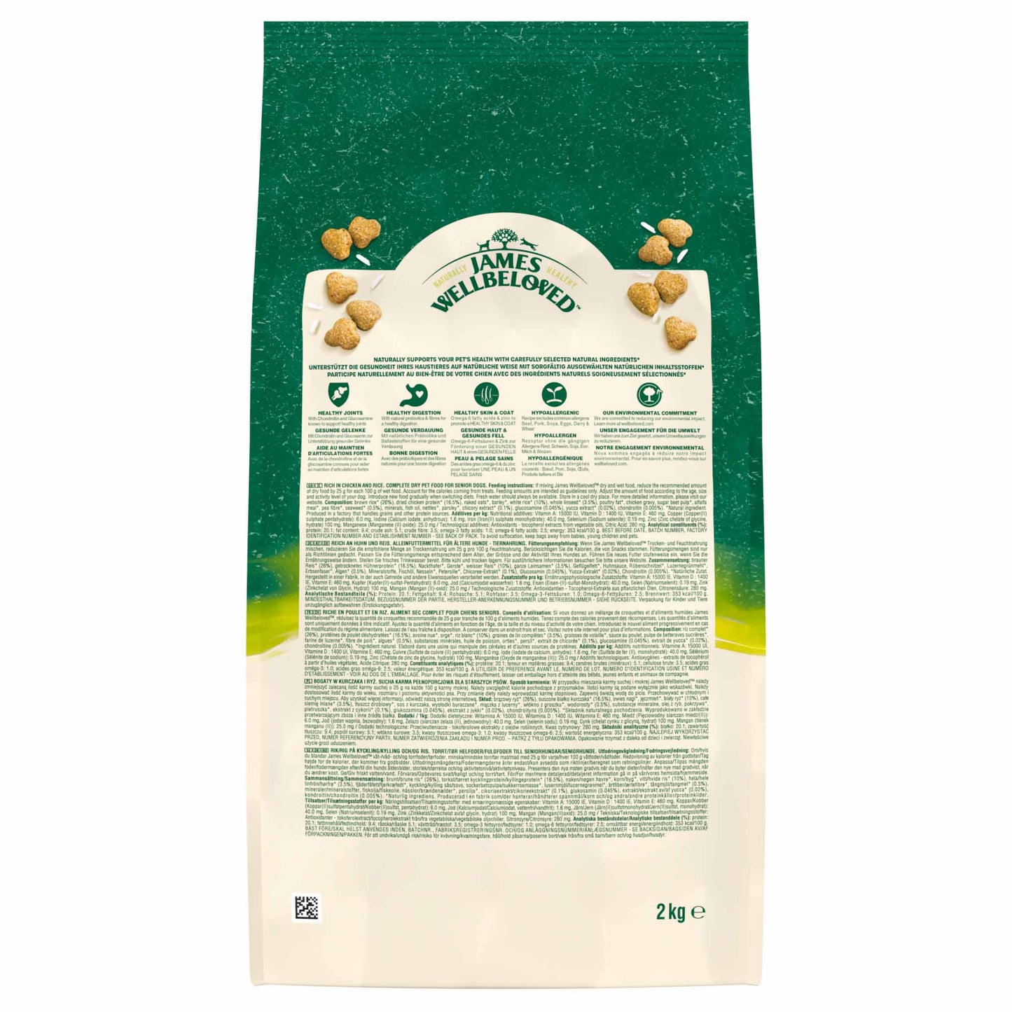 James Wellbeloved Senior Dry Dog Food - Chicken & Rice