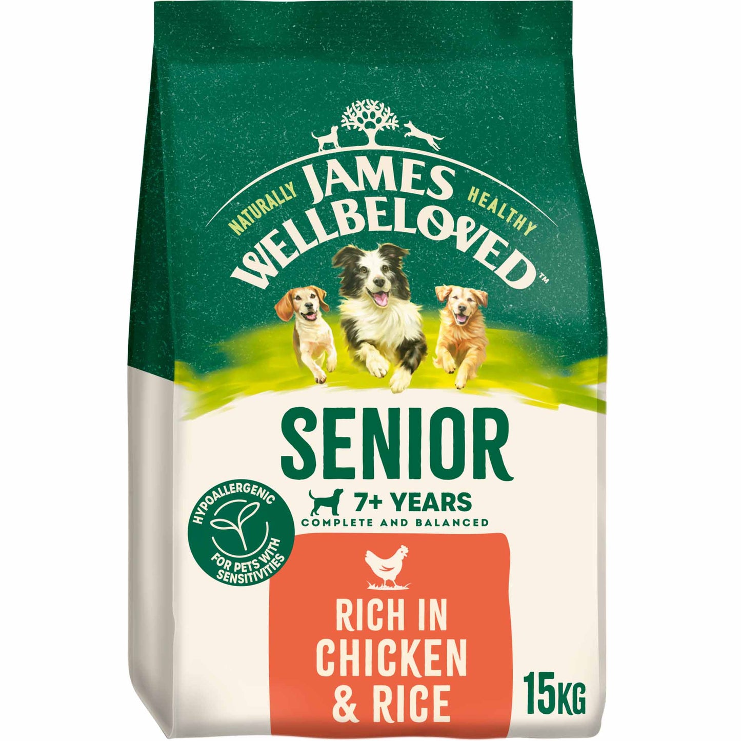 James Wellbeloved Senior Dry Dog Food - Chicken & Rice